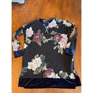 Woman’s Egy floral Elbow patch long sleeve dress/long shirt